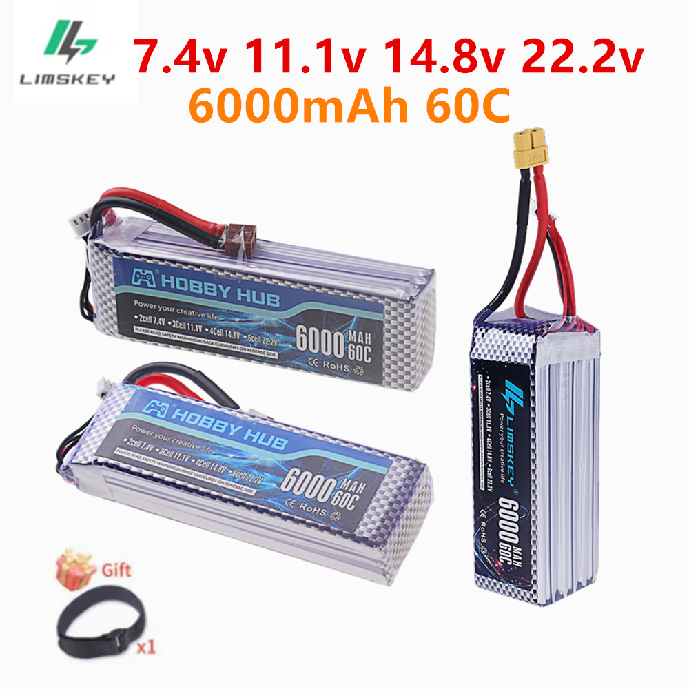 4S Lipo Battery 14.8V 6000Mah - Bateria LiPo 6000mAh 60C 7.4V 11.1V