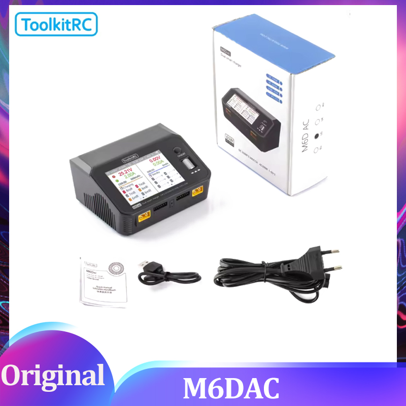 Toolkitrc M6Dac Smart Charger - Carregador/Descarregador de Bateria Lipo Inteligente de