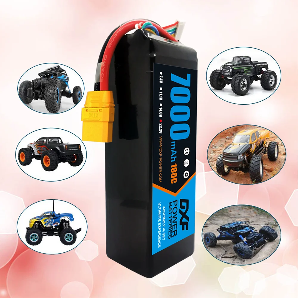 Bateria lipo dxf 6s 22.2v 7000 - 6S Lipo Battery 22.2V 5000Mah avaliação e preço