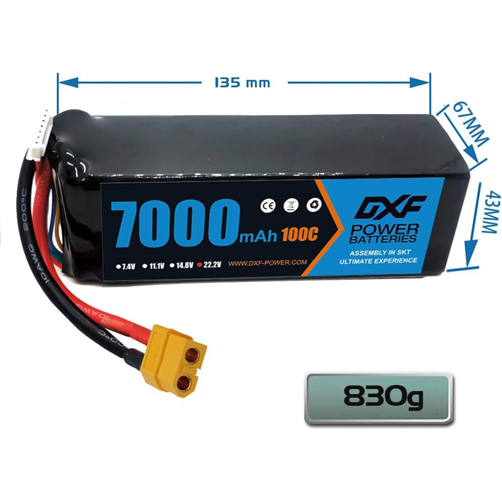 Bateria de Grafeno DXF 6S Lipo - 6S Lipo Battery 22.2V 5000Mah avaliação e preço