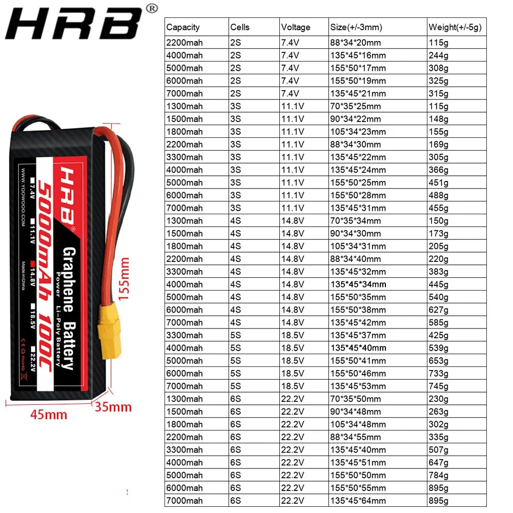 Bateria de grafeno 2S 3S 4S 6S - 4S Lipo Battery 14.8V 6000Mah avaliação e preço
