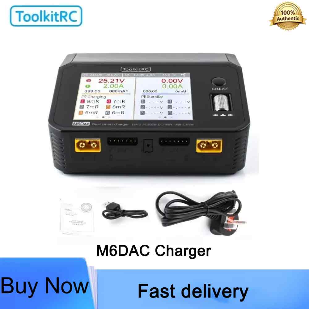 Carregador inteligente de equi - Toolkitrc M6Dac Smart Charger avaliação e preço
