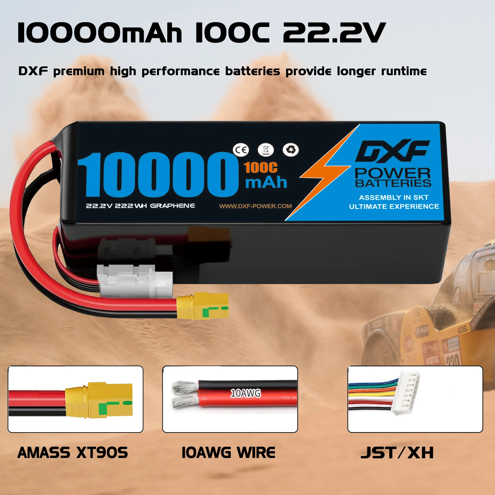 Bateria Lipo DXF 6S 22.2V 100C - 6S Lipo Battery 22.2V 5000Mah avaliação e preço