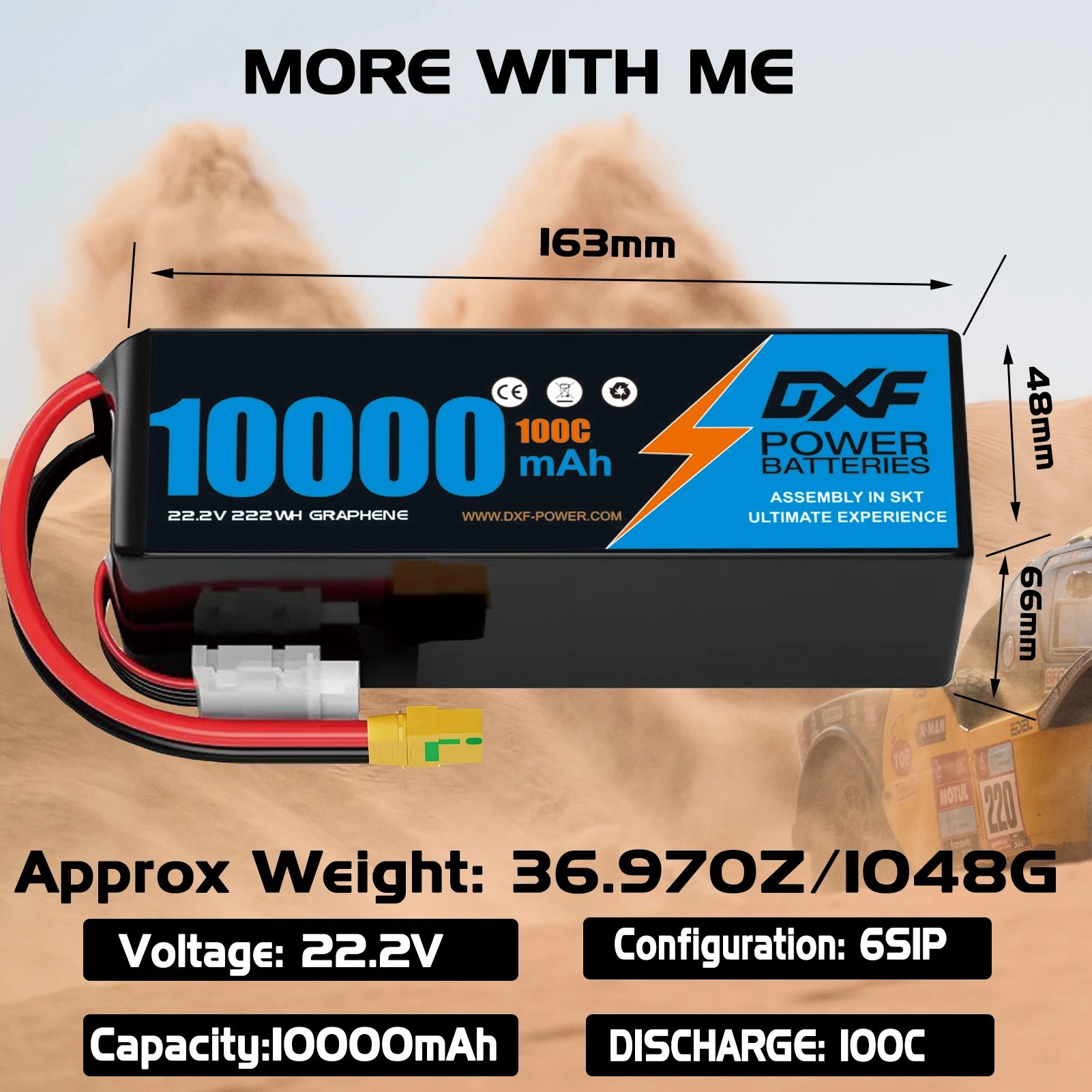 Bateria Lipo DXF 6S 22.2V 100C - 6S Lipo Battery 22.2V 5000Mah avaliação e preço